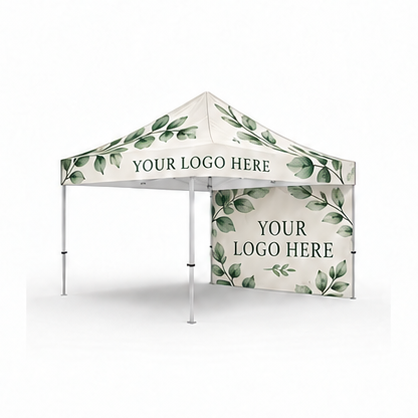 Illustrative custom backdrop booth mockup