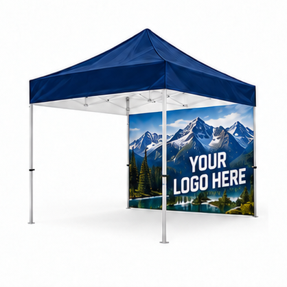 Illustrative custom canopy full walls mockup
